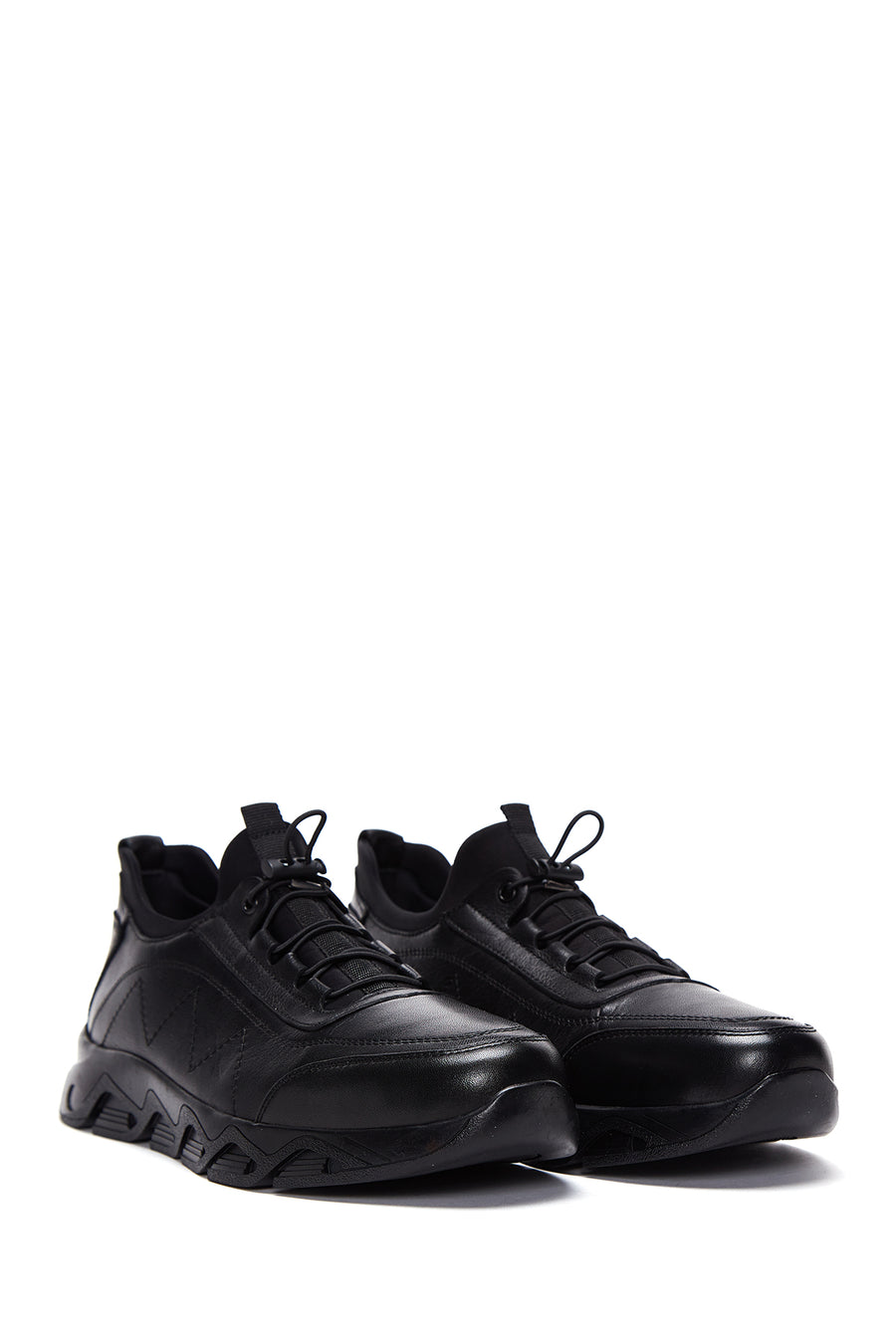 Men's Black Leather Casual Shoes