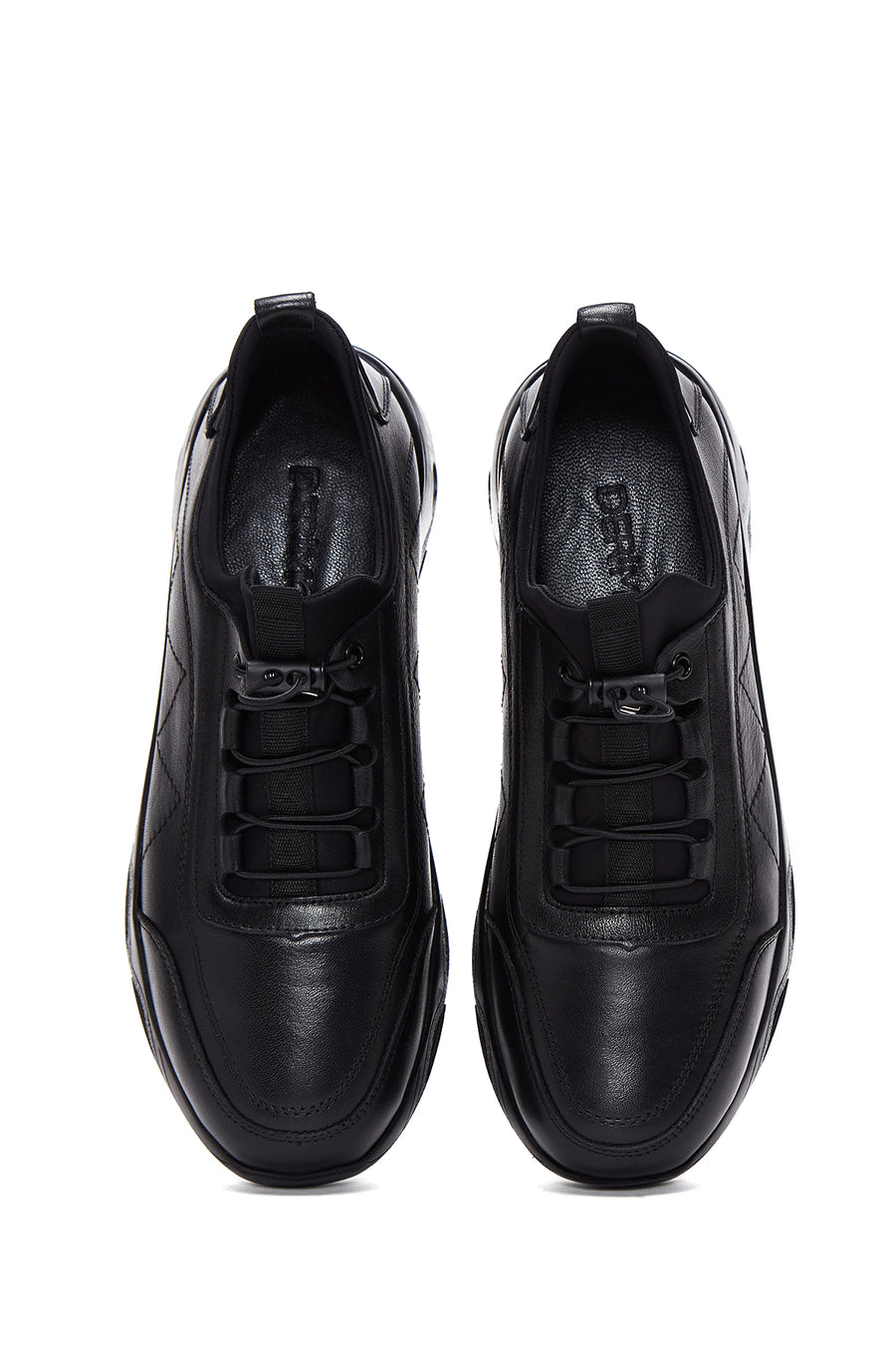 Men's Black Leather Casual Shoes