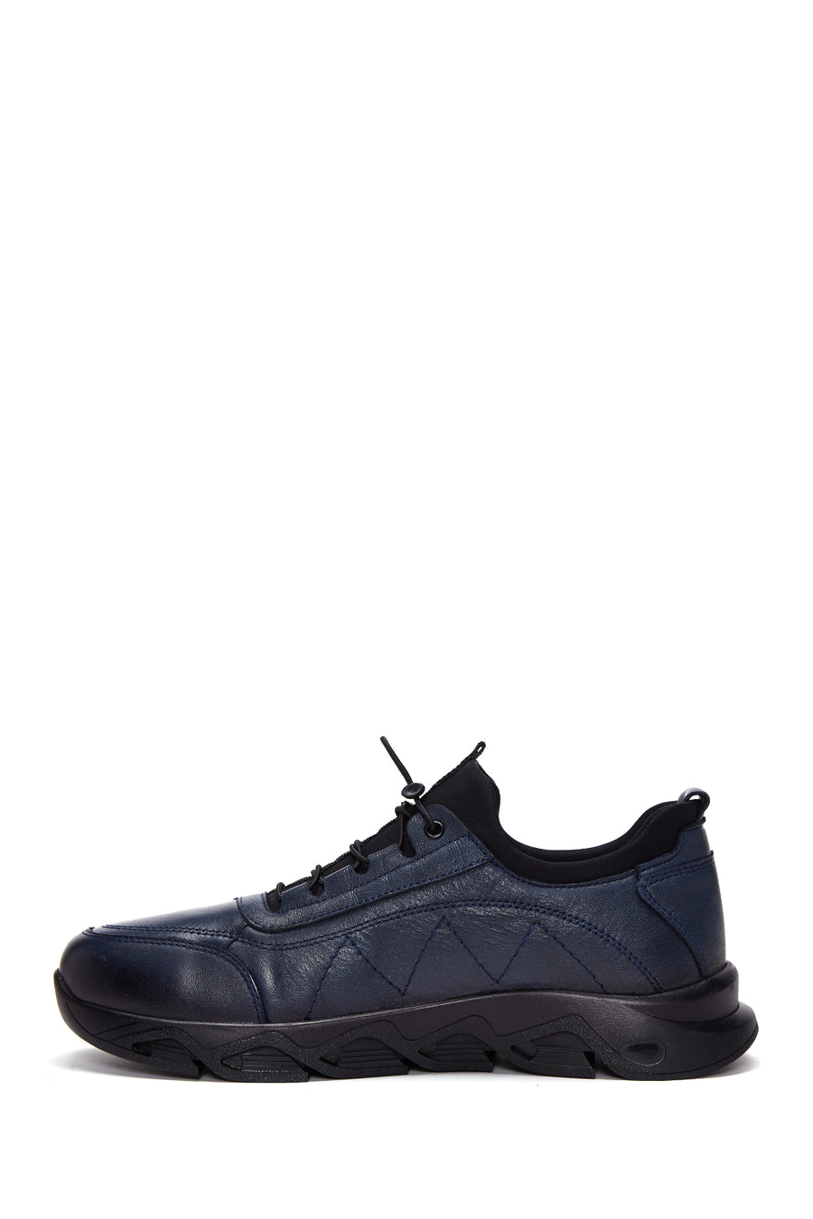 Men's Navy Blue Leather Casual Shoes