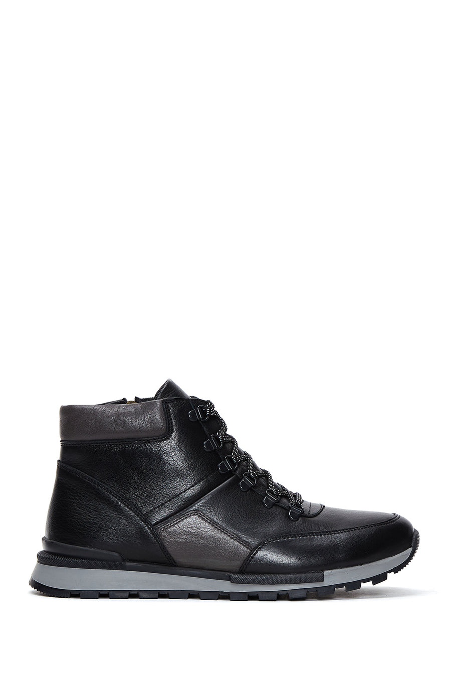 Men's Black Leather Casual Boots 22WFD690918 | Derimod