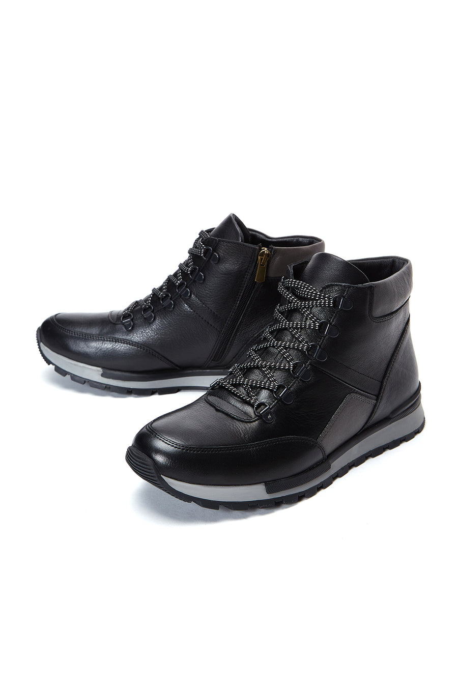 Men's Black Leather Casual Boots