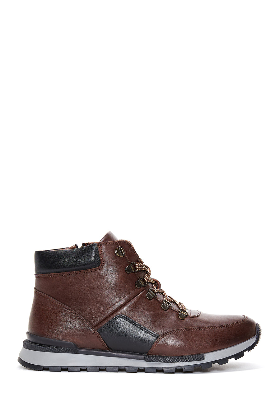 Men's Brown Leather Casual Boots 22WFD690918 | Derimod