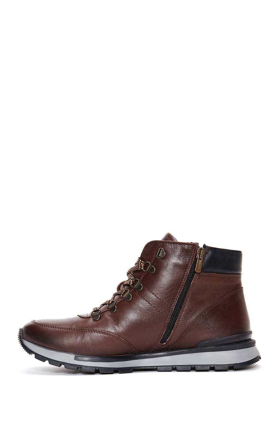 Men's Brown Leather Casual Boots