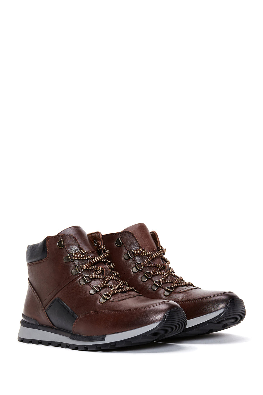 Men's Brown Leather Casual Boots