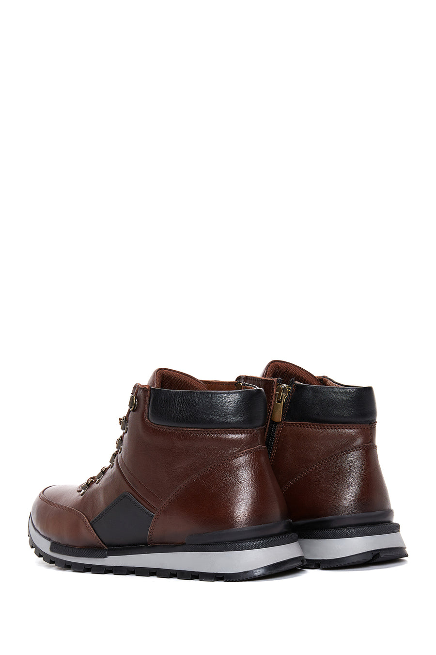 Men's Brown Leather Casual Boots