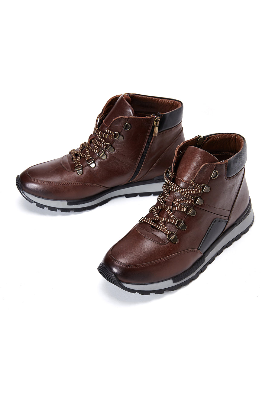 Men's Brown Leather Casual Boots