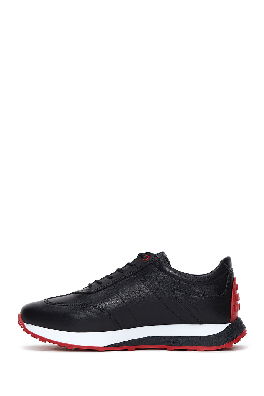 Men's Black Leather Sneaker