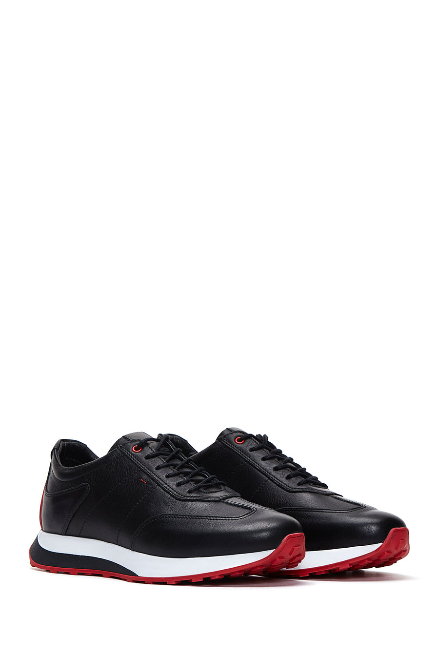 Men's Black Leather Sneaker