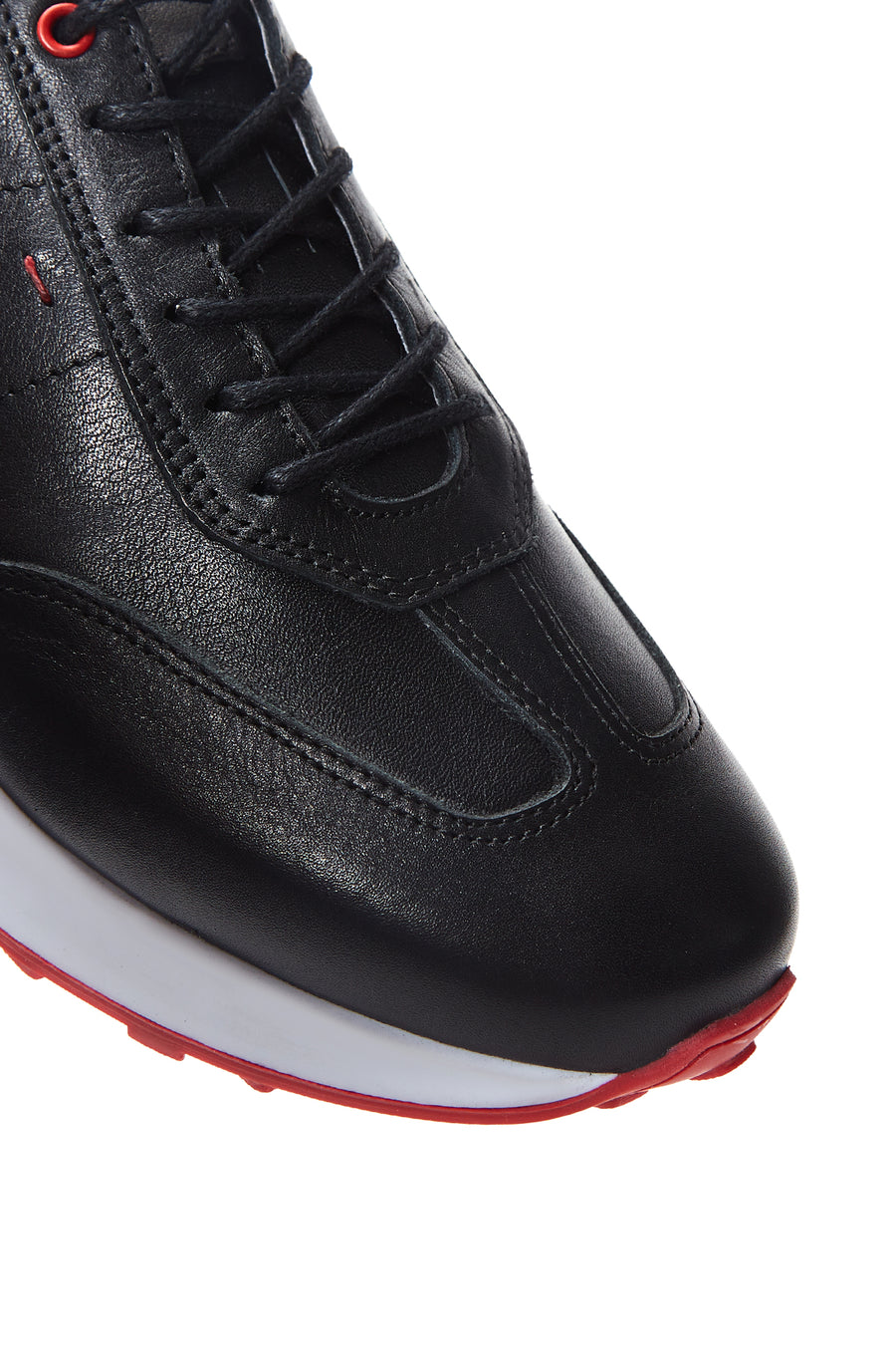Men's Black Leather Sneaker