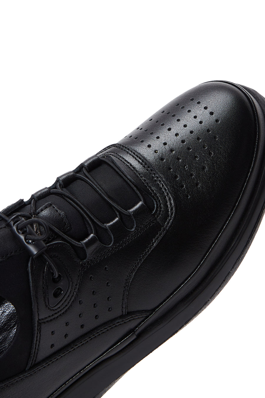 Men's Black Leather Casual Sneaker