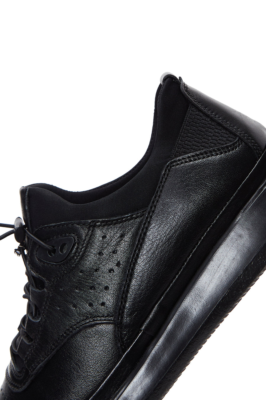 Men's Black Leather Casual Sneaker