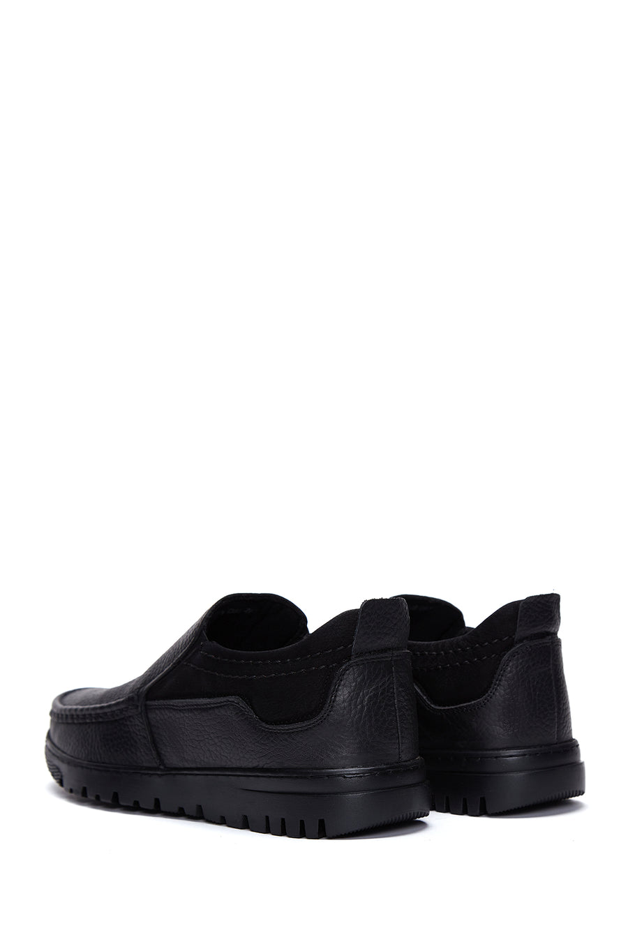 Men's Black Leather Casual Shoes