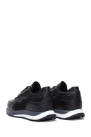 Erkek Siyah Deri Detaylı Sneaker | Derimod