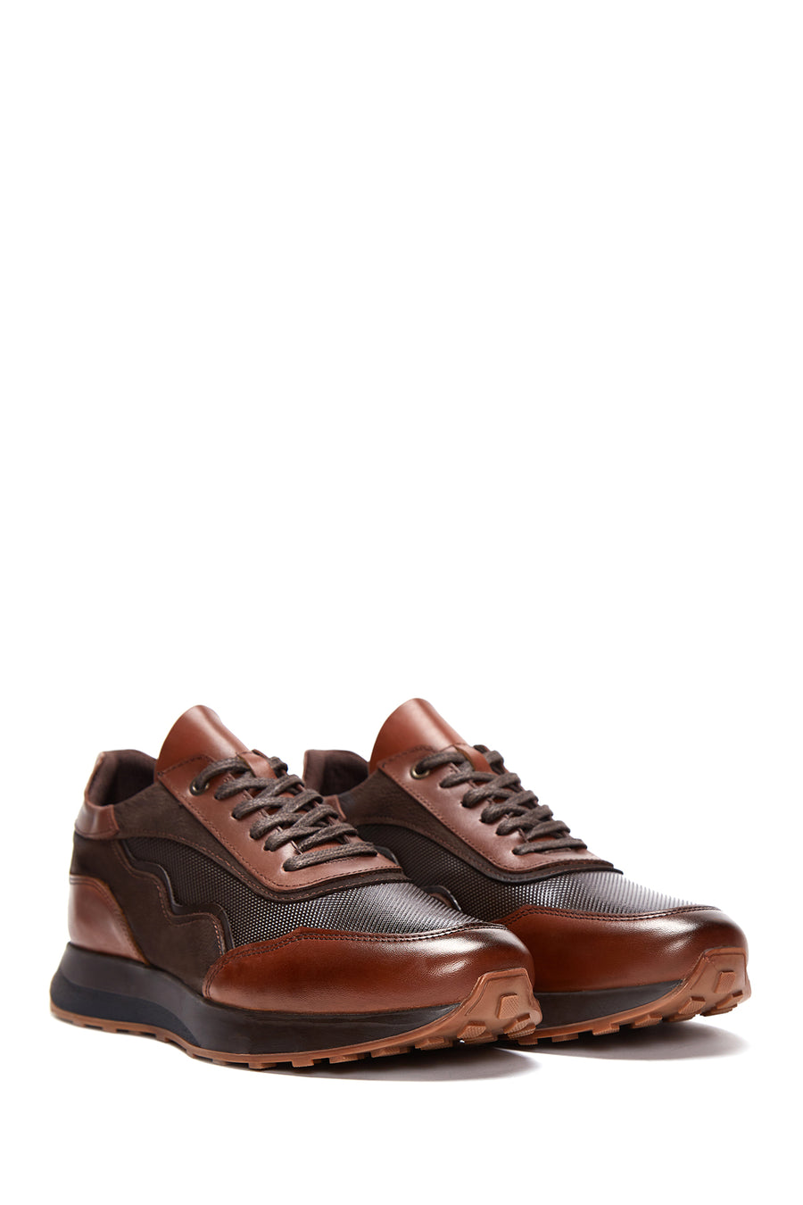 Men's Black Leather Detailed Sneaker