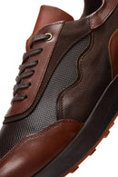 Erkek Siyah Deri Detaylı Sneaker | Derimod