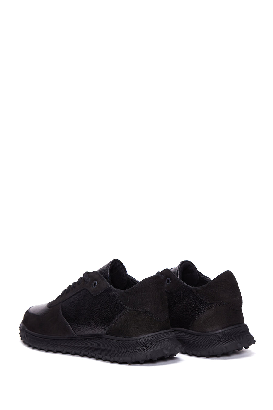 Erkek Siyah Deri Sneaker