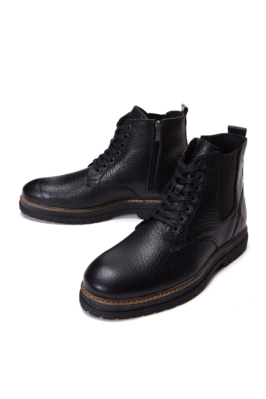 Men's Leather Casual Zipper Boots