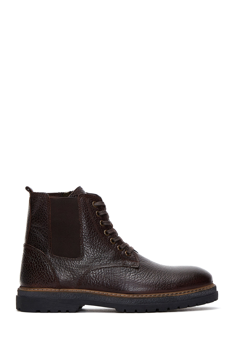 Men's Leather Casual Zipper Boots 22WFD6947FT | Derimod