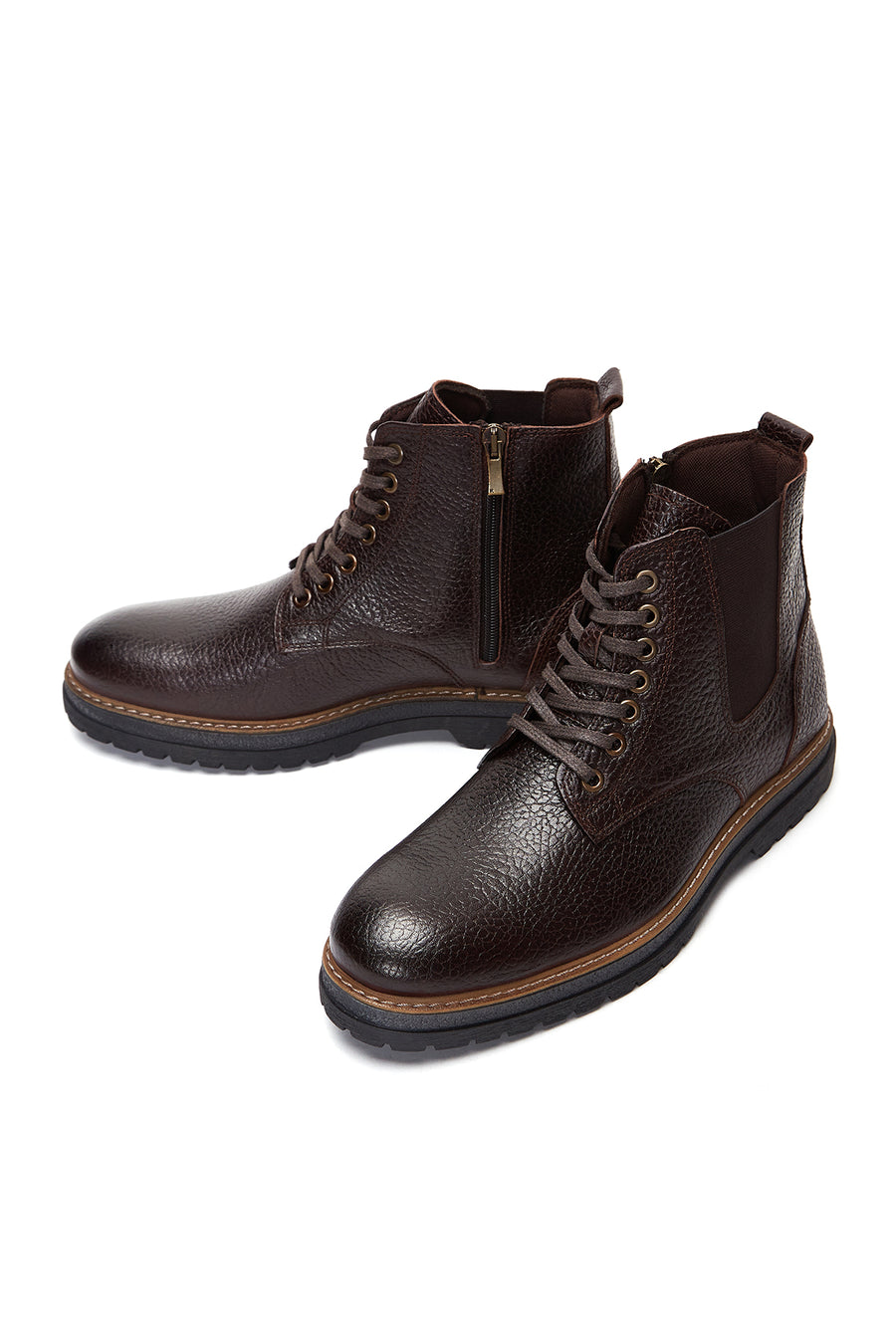 Men's Leather Casual Zipper Boots