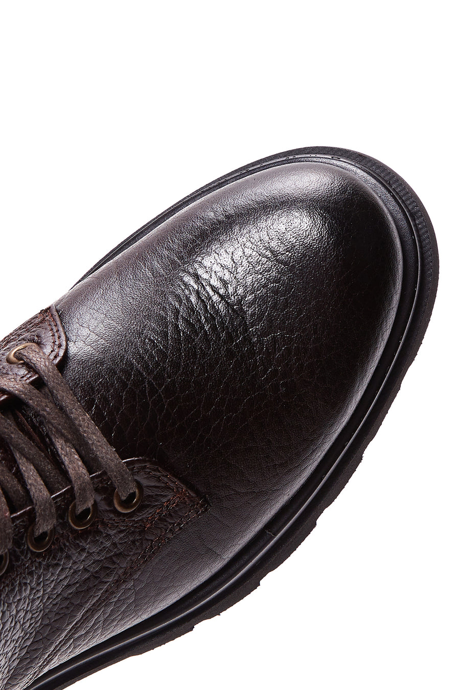 Men's Brown Leather Zippered Boots