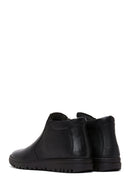 Men's Black Leather Zippered Casual Boots | Derimod