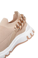 Kadın Bej Kalın Tabanlı Zincirli Sneaker | Derimod
