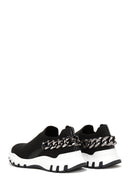 Women's Black Thick Sole Chain Sneaker | Derimod