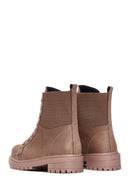 Women's Beige Suede Leather Boots | Derimod