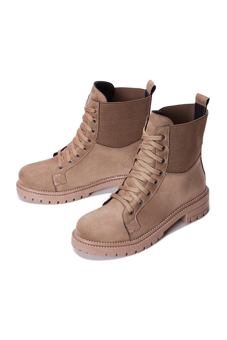 Women's Beige Suede Leather Boots