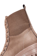 Women's Beige Suede Leather Boots | Derimod