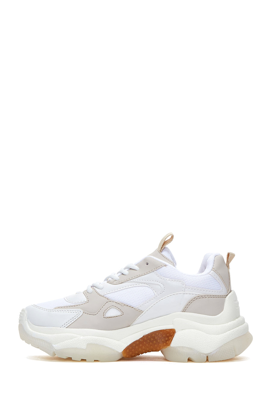 Kadın Bej Kalın Tabanlı Sneaker