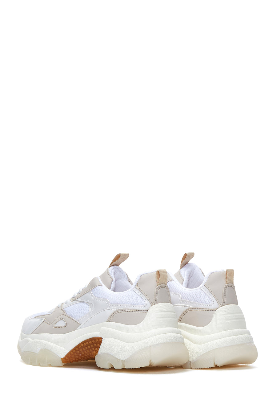 Kadın Bej Kalın Tabanlı Sneaker