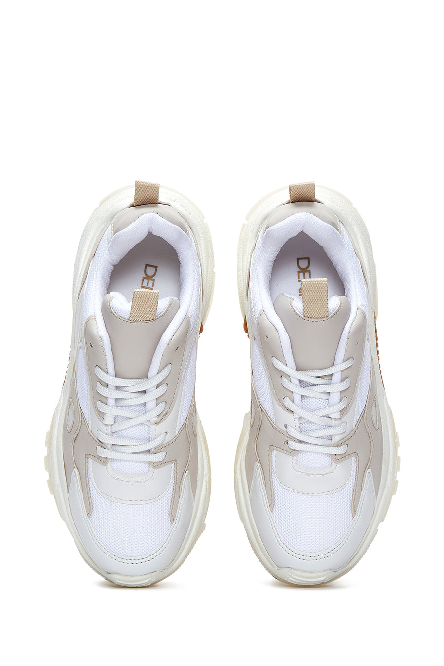 Kadın Bej Kalın Tabanlı Sneaker