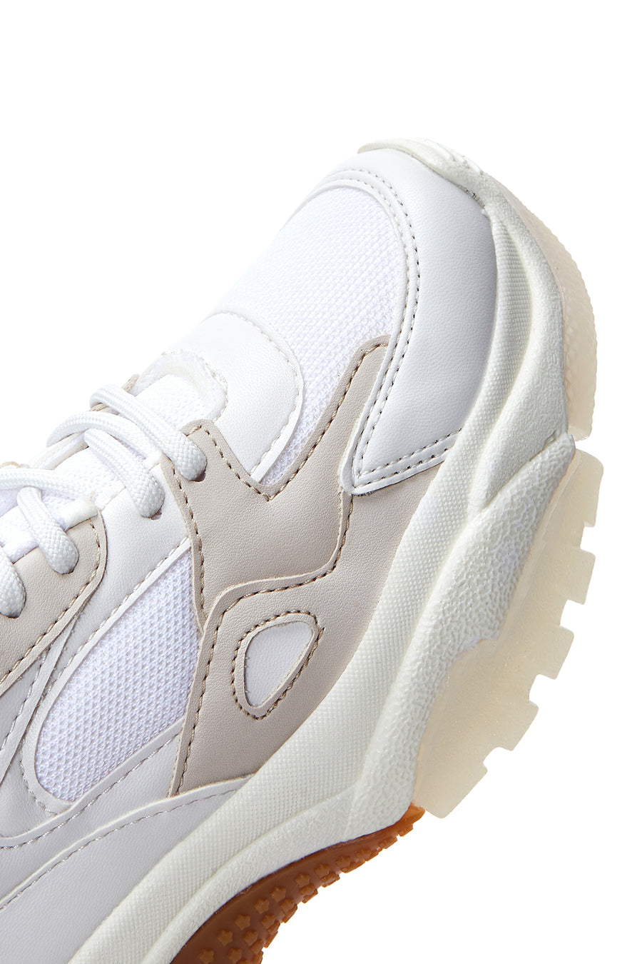 Kadın Bej Kalın Tabanlı Sneaker