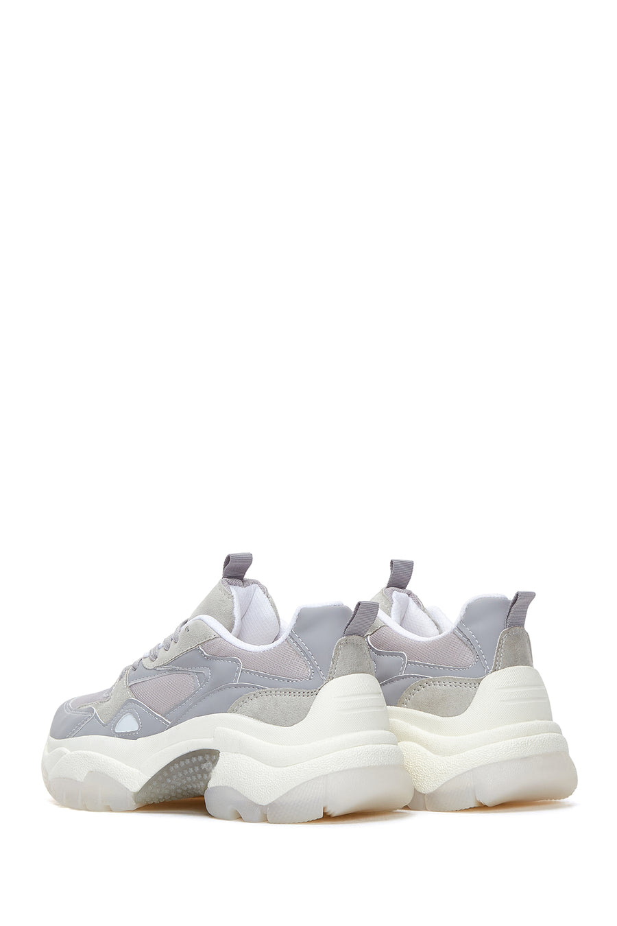 Kadın Gri Kalın Tabanlı Sneaker