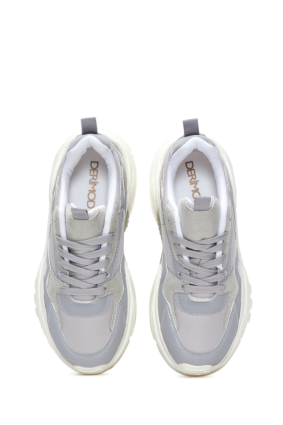 Kadın Gri Kalın Tabanlı Sneaker