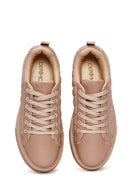 Kadın Bej Kalın Tabanlı Kapitone Sneaker | Derimod