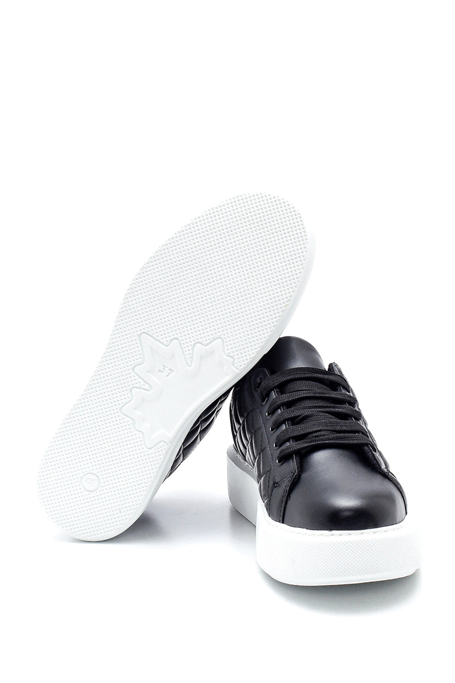 Kadın Sİyah Kalın Tabanlı Kapitone Sneaker