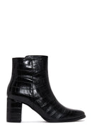Women's Crocodile Heeled Boots | Derimod