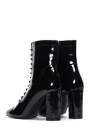 Women's High Heeled Classic Patent Leather Boots | Derimod