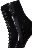 Women's High Heeled Classic Patent Leather Boots | Derimod