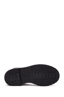 Women's Black Zippered Boots Flat Boots | Derimod