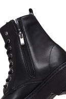 Women's Black Zippered Boots Flat Boots | Derimod