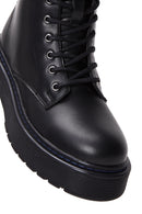 Women's Black Zippered Boots Flat Boots | Derimod