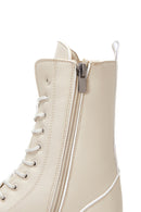 Kadın Krem Fermuarlı Postal Bot | Derimod