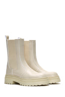 Women's Cream Chelsea Boots | Derimod