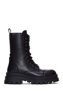 Women's Black Zippered Classic Boots | Derimod