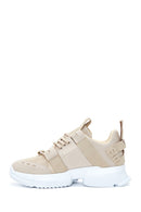 Women's Beige High Sole Sneaker | Derimod