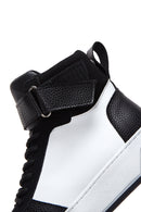 Women's Black White High Top Sneaker | Derimod