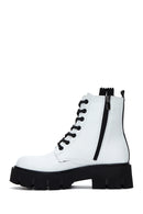 Kadın Beyaz Fermuarlı Postal Bot | Derimod